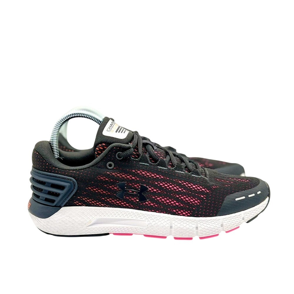 Under Armour Charged Rogue Womens Running Shoes Black Pink 3021247-105 Size 9